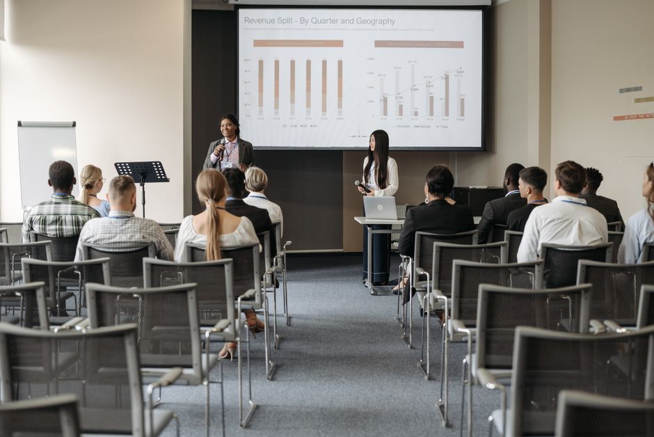 Audience at a webinar